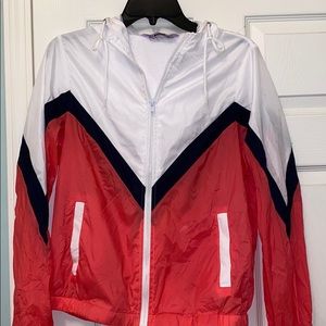 Color block windbreaker
